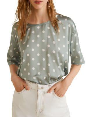 Mango Polka-dot Dolman Tee