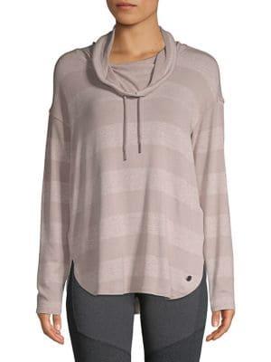 Calvin Klein Performance Striped Drawstring Top