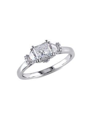 Sonatina 14k White Gold & Diamond Princess Engagement Ring