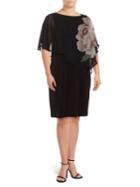 Lori Michaels Plus Fly Away Knee-length Dress
