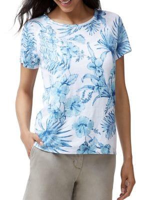 Tommy Bahama Tulum Tropical Linnea Linen Top