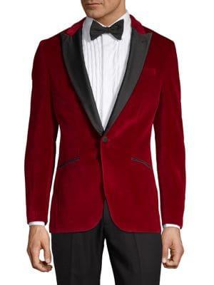 Hugo Boss Peak-lapel Velour Jacket
