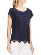 Vince Camuto Ethereal Dawn Border Lace Blouse