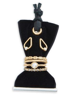Lucky Brand Goldtone Ring & Earring 5-piece Set