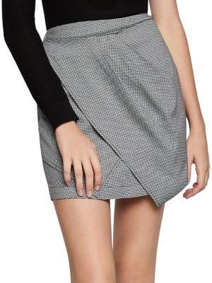 Bcbgeneration Asymmetrical Houndstooth Mini Skirt