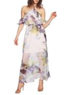 Cynthia Steffe Danielle Tropical Cold-shoulder Maxi Dress
