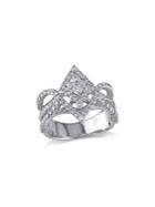 Sonatina Floral Vintage 18k White Gold & Diamond Ring