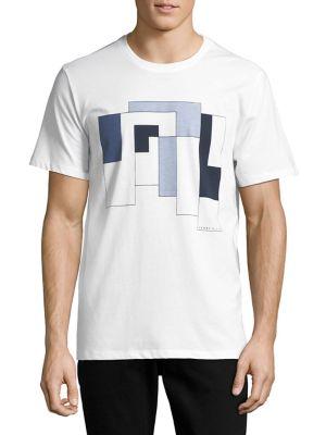 Perry Ellis Geometric-print Short-sleeve Tee