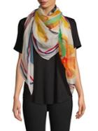 Bcbgmaxazria Silk Oversize Floral Print Scarf