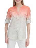Calvin Klein Floral-print Long-sleeve Top