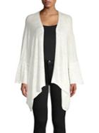 Solutions Open-front Cotton Blend Cardigan
