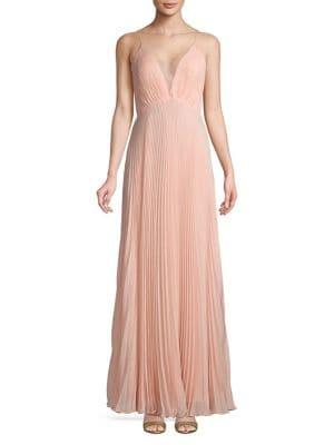Jill By Jill Stuart Pleated A-line Gown