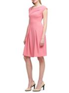 Donna Karan Pleated Asymmetrical Fit-&-flare Dress