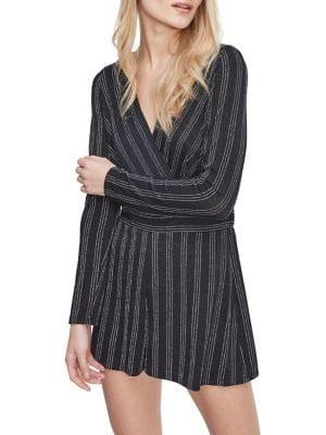 Miss Selfridge Stripe Long-sleeve Romper