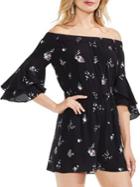 Vince Camuto Ruffle-sleeve Off-shoulder Romper