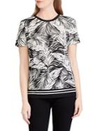 Lauren Ralph Lauren Petite Short Sleeve Palm Print Tee