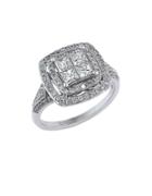 Effy Diamond And 14k White Gold Ring, 1.05 Tcw