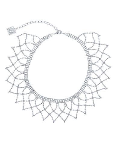 Anne Klein Crochet Chain Wide Choker Necklace