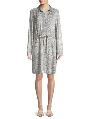 C & C California Animal-print Shirtdress