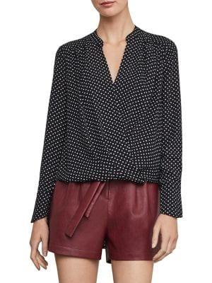 Bcbgmaxazria Floral Dots High-low Top