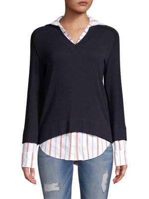 Bailey 44 Trompe-loeil Twofer Sweater