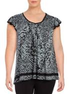 Ellen Tracy Plus Yours To Love Short Sleeve Top