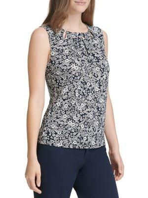 Tommy Hilfiger Sleeveless Floral-print Top
