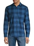 Black Brown Plaid Brushed Flannel Shirt