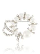 Design Lab Faux Pearl Wreath Brooch