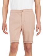 Black Brown Striped Cotton Shorts