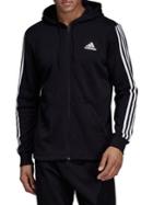 Adidas French Terry Three-stripe Zipper Hoodie