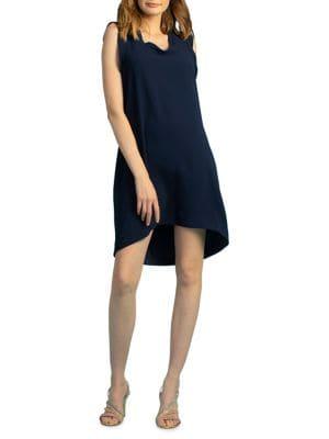 Trina Turk Carmel Crepe Sleeveless Shift Dress