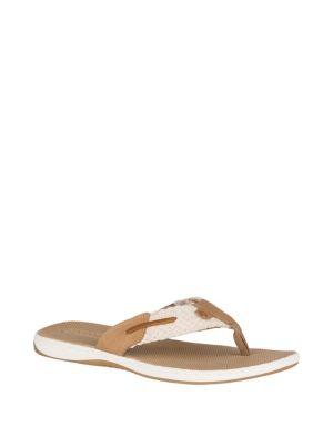 Sperry Parrotfish Linen Flip Flops