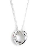 Lord & Taylor Sterling Silver Three-circle Pendant Necklace