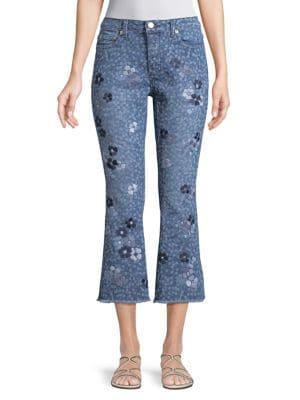 Michael Michael Kors Floral-embroidered Jeans
