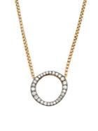 Nadri Goldtone Pave O-ring Necklace
