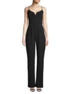 Black Halo Split Neck Jumpsuit