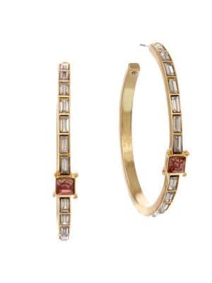 Christian Siriano Goldtone & Crystal C-hoop Earrings