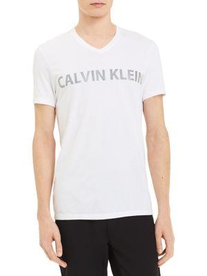 Calvin Klein Reflective Logo V-neck Tee