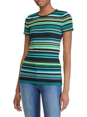Lauren Ralph Lauren Slim-fit Rib-knit Stripe Tee