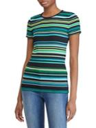 Lauren Ralph Lauren Slim-fit Rib-knit Stripe Tee