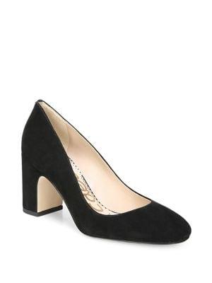 Sam Edelman Junie Block-heel Suede Pumps