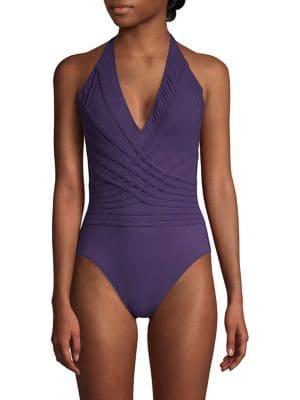 Gottex Halterneck Lattice One-piece