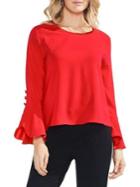 Vince Camuto Chiffon Flutter Sleeve Blouse