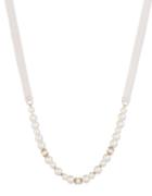 Marchesa 3mm Faux Pearl Collar Necklace