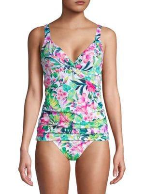 Tommy Bahama Floral Twist-front Tankini