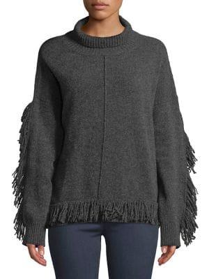 Weekend Max Mara Oversized Fringed Wool Sweater