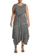 Calvin Klein Plus Plus Striped Maxi Dress