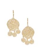 Sole Society Goldtone And Crystal Coin Drop Earrings