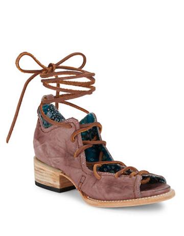 Freebird By Steven Peace Distressed Leather Ghille Sandals